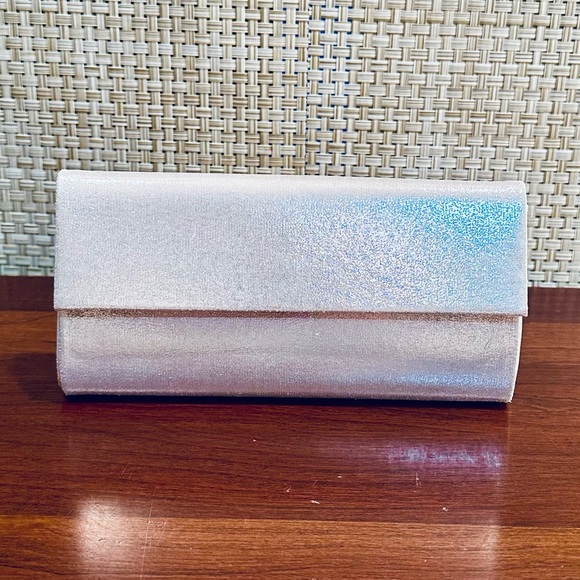 🌟HP🌟VTG Elegant Soft Gold Metallic Snap Clutch Evening Bag - Picture 2 of 10